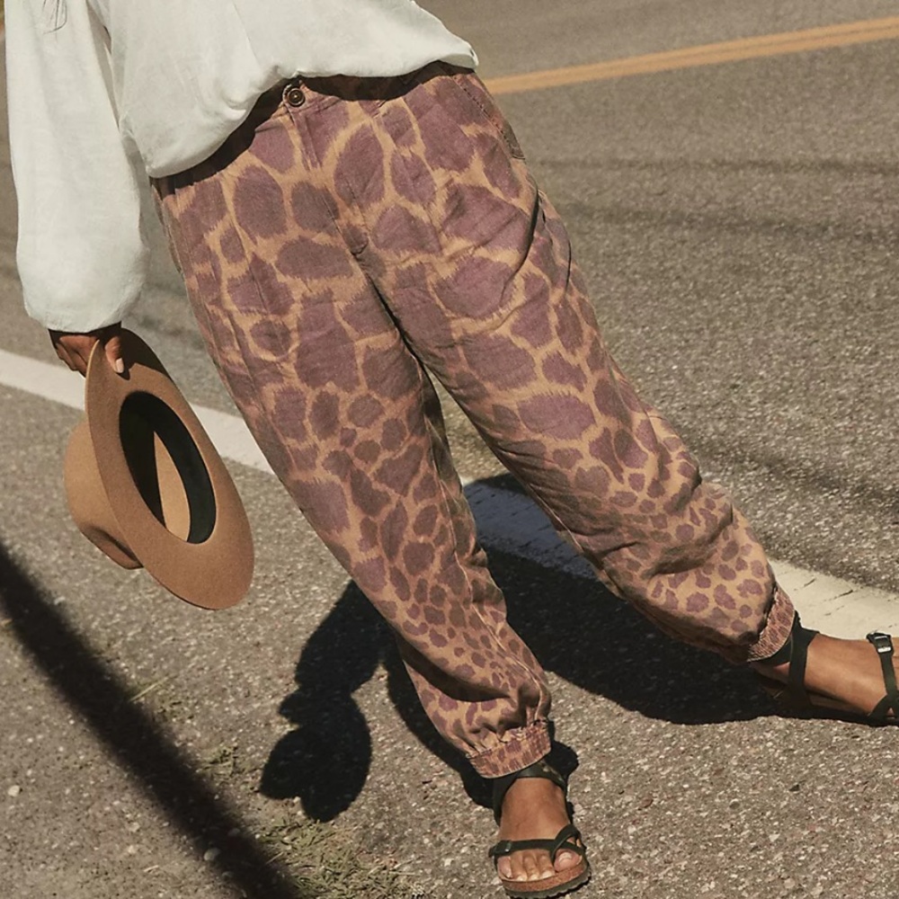 Anthropologie Tamarind Trouser Giraffe Boho Hipster Hippie Cottage Peasant Pants